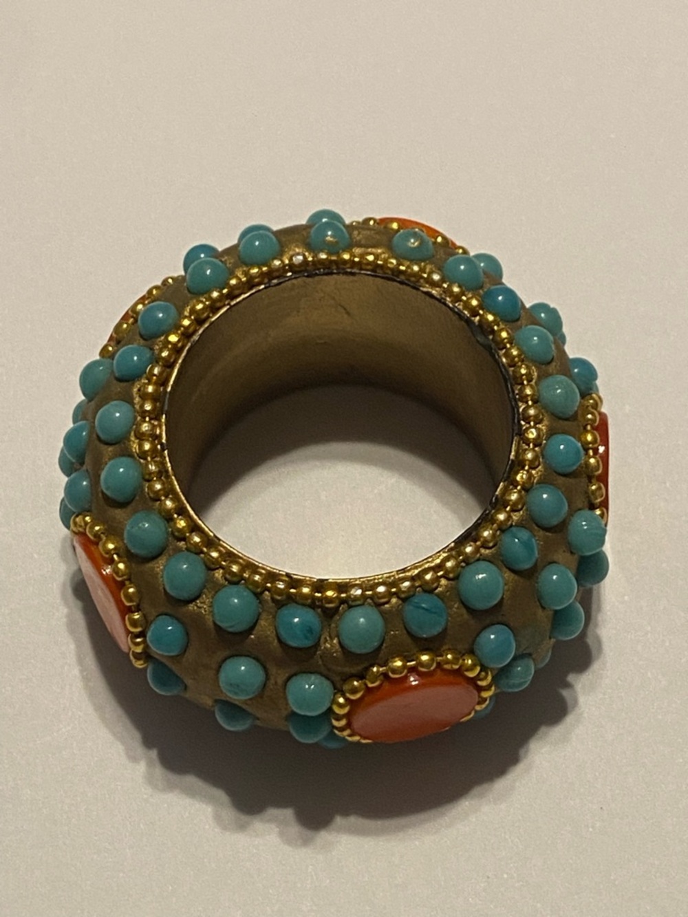 Unique Bead Stud Napkin Ring #9265 ❤️‍🔥☝️ - Picture 3 of 9